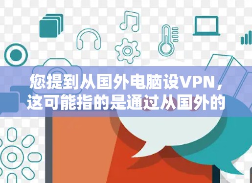 您提到从国外电脑设VPN,这可能指的是通过从国外的电脑(如远程服务器)来建立VPN,而不是从外部网站访问某个服务器。如果您需要从国外电脑建立VPN,以下是一些步骤和方法 您提到从国外电脑设VPN,这可能指的是通过从国外的电脑(如远程服务器)来建立VPN,而不是从外部网站访问某个服务器。如果您需要从国外电脑建立VPN,以下是一些步骤和方法