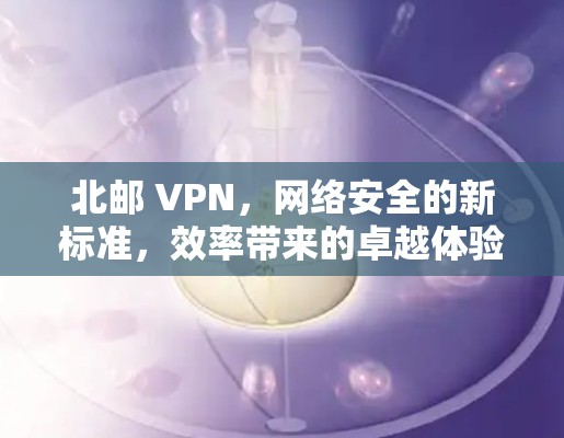 北邮 VPN,网络安全的新标准,效率带来的卓越体验 北邮 VPN,网络安全的新标准,效率带来的卓越体验