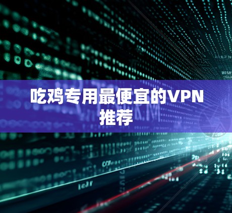 吃鸡专用最便宜的VPN推荐