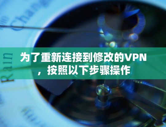 为了重新连接到修改的VPN，按照以下步骤操作
