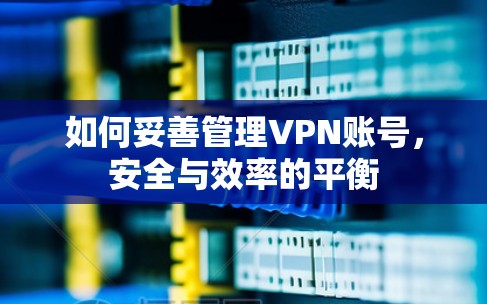 如何妥善管理VPN账号,安全与效率的平衡 如何妥善管理VPN账号,安全与效率的平衡