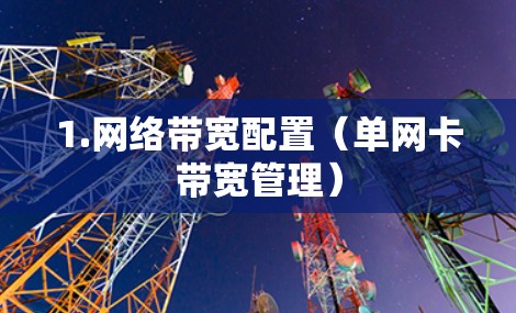 1.网络带宽配置（单网卡带宽管理）